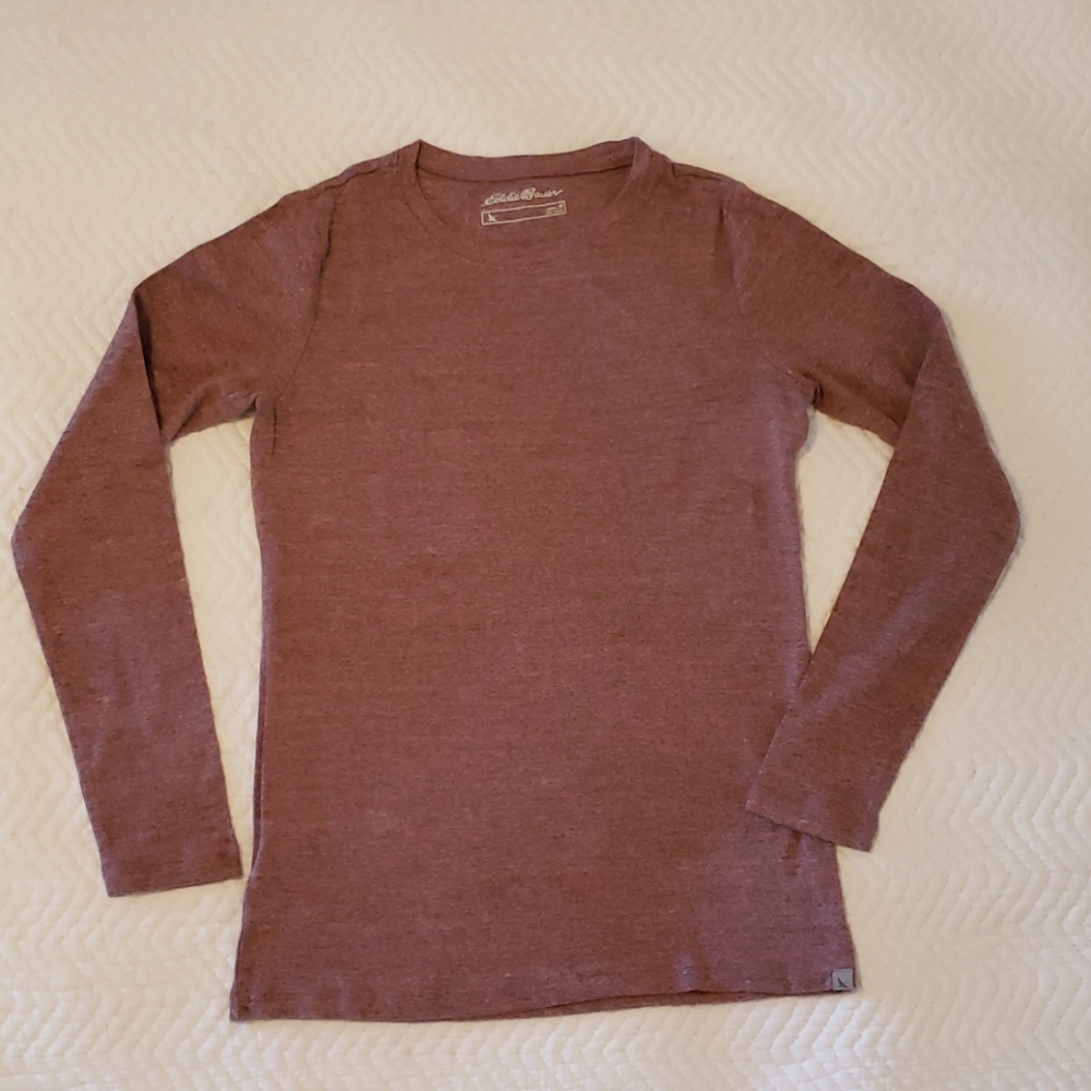 Eddie Bauer Ash Pink Long Sleeve Crewneck M